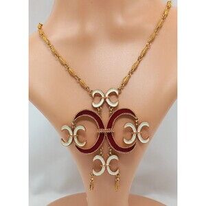 Massive Signed D'Orlan Vintage Statement Necklace 1980s Couture